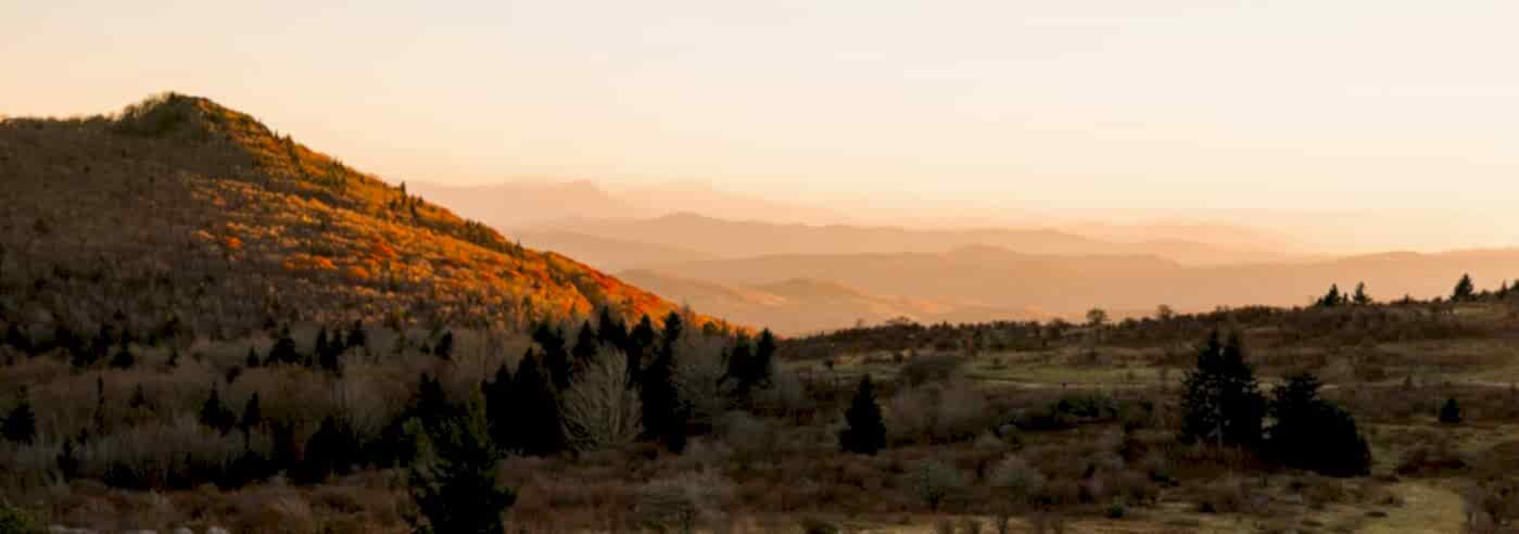 Sunset during a Grayson Highlands elopement